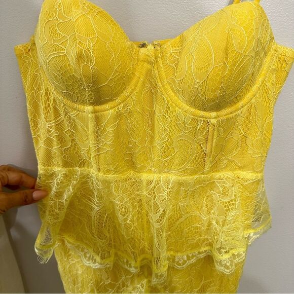 MAJORELLE Yellow Lace Maxi Dress - Picture 5 of 8